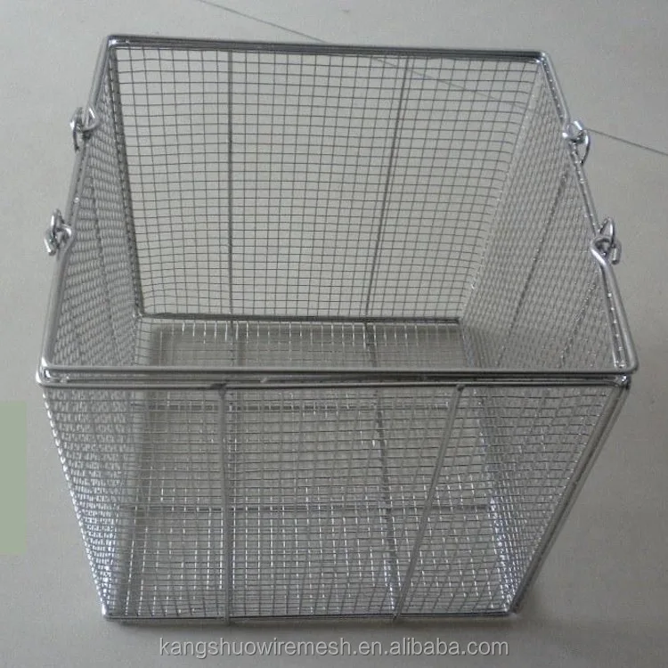 Stainless Steel Wire Mesh Containers 304ss Metal Mesh Kitchen Vegetable Storage Baskets Laundry