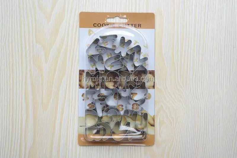 Stainless Steel Bulk Custom Metal Letter Alphabet Cookie Cutter Set