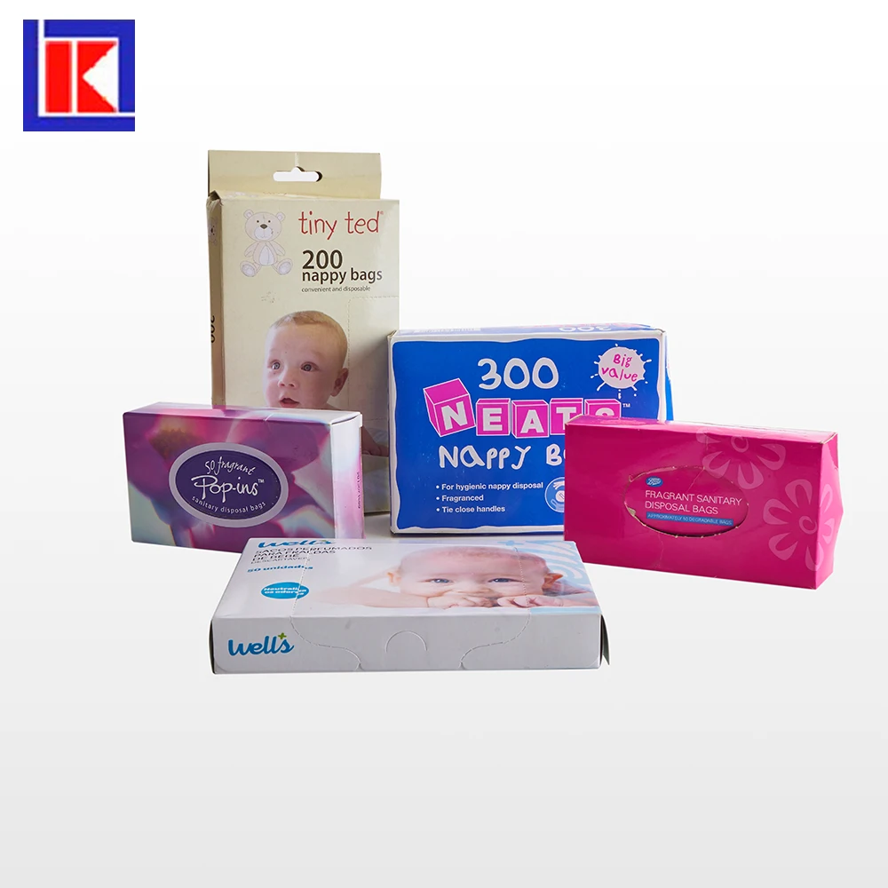 Disposable Baby Diaper Bag Portable Plastic Baby Nappy Disposal Sacks