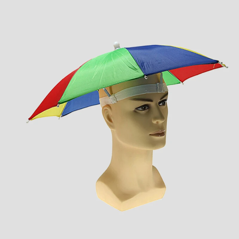 Special Design Rainbow Color Mini Umbrella Hat Shape Umbrella For Rain