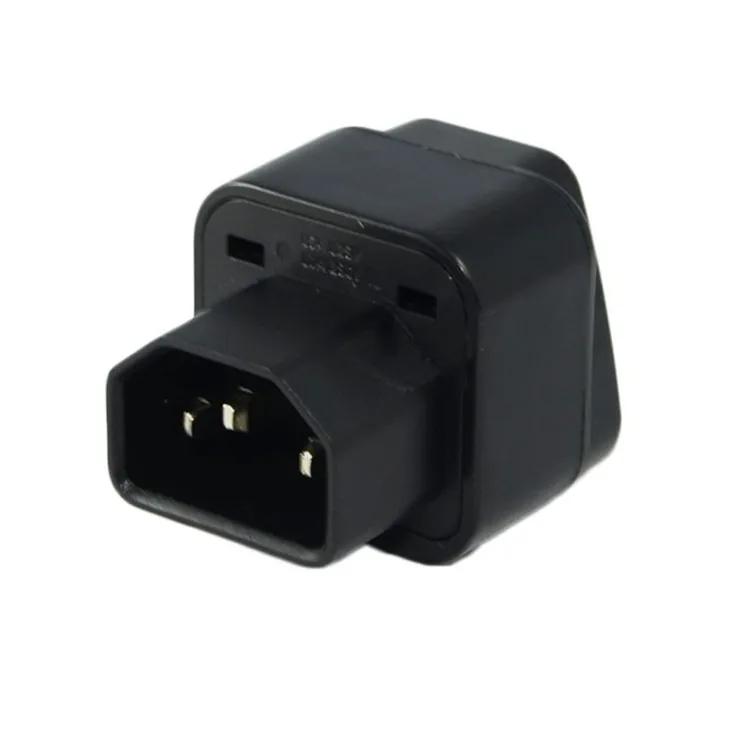 IEC 320 C14 Male Plug to Universal Female Jack AU US UK EU Power Travel Adapter