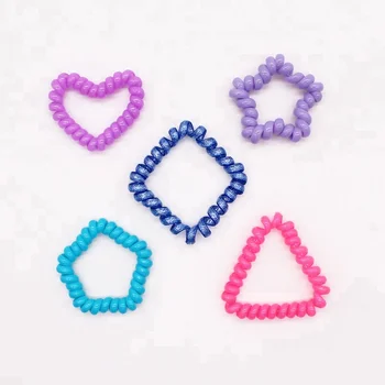 étoile Coeur Carré Triangle Géométrique Dessin Forme Téléphone Fil Cheveux élastique Pour Enfants Buy Bande De Caoutchouc De Cheveuxbande De