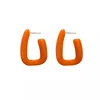Hotsale New Statement Acrylic Geometric Drop Earring Big Orange Acrylic Open Cuff Square Dangle Earring