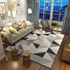 modern rugs geometric print fabric Anti-skid crystal velvet custom digital printed carpet living room or bathroom