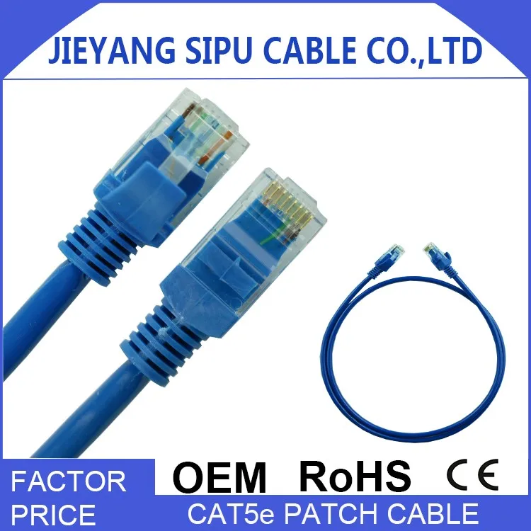 OEM high quality lan cable rj45 utp cat5e patch cable 1m