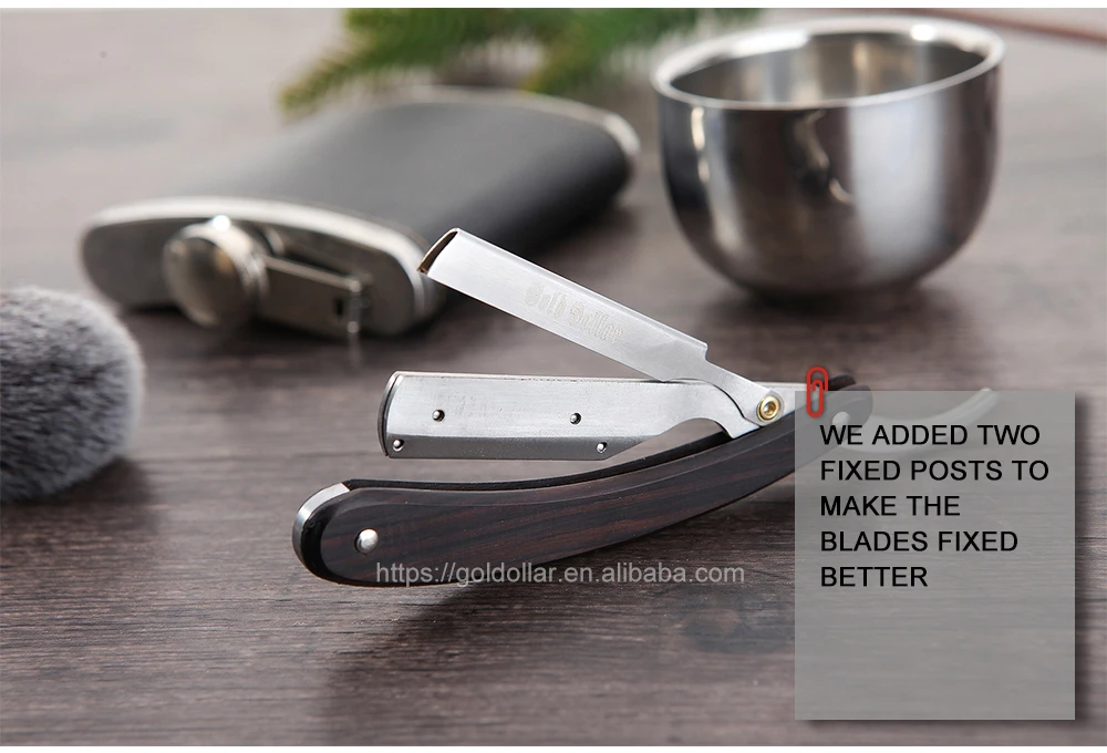 "goldollar Rb9" Disposable Stainless Steel Barber Razor Straight Razor