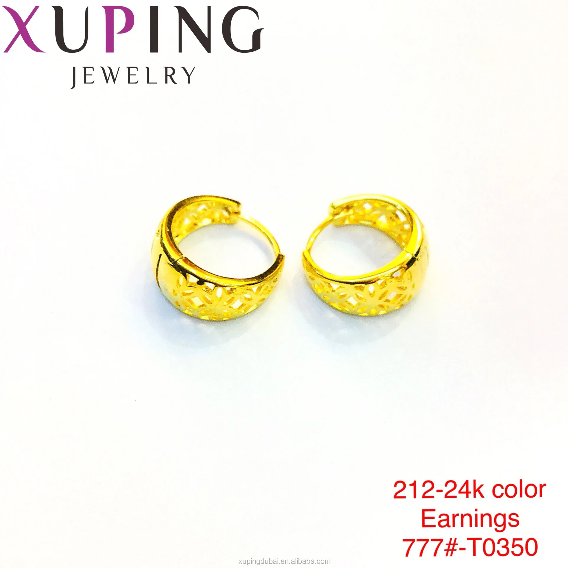 Xuping Jewelry Charming Luxury Zircon Earrings With 24 K Gold Plated ...