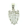 Guangzhou JCA 925 Sterling Silver Protection Shield Pendant Jewellery With Pave Zirconia