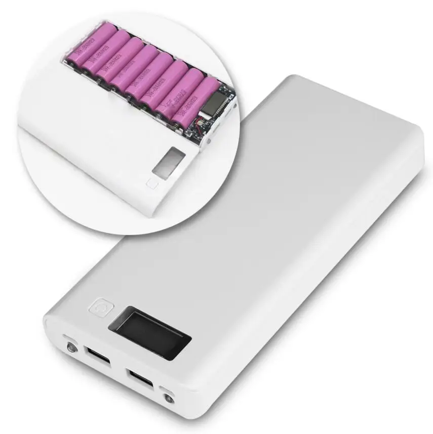 Diy Usb Mobile Power Bank Charger Case Pack 8pcs 18650 Battery Holder