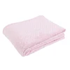 wholesale custom pink flannel fleece diamond patterns cutting throw blanket