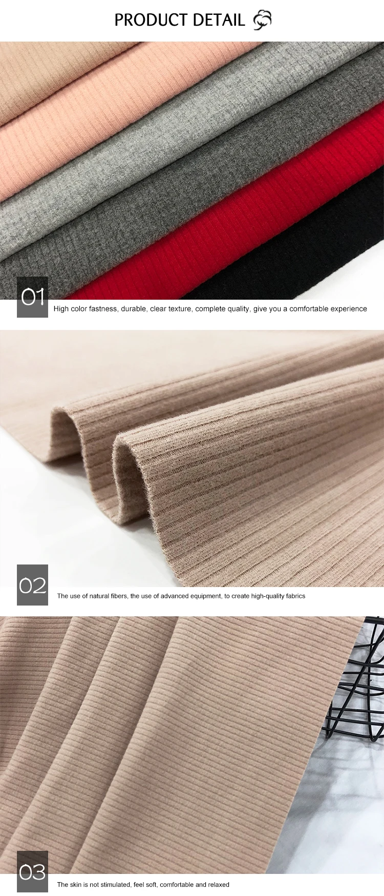 40s Strong Stretch Viscose Cotton Thermal Underwear Fabric With Spandex