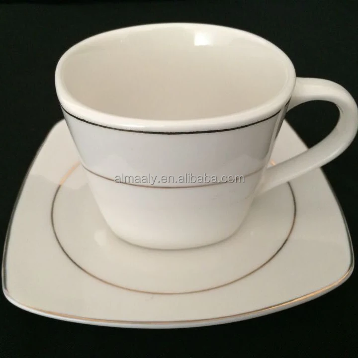 European Stylish White Porcelain Coffee/ Tea Cup And Saucer Wholesale