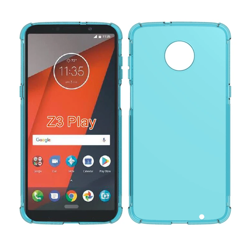 Transparent Shockproof soft Tpu cover case For Motorola moto Z3 Play