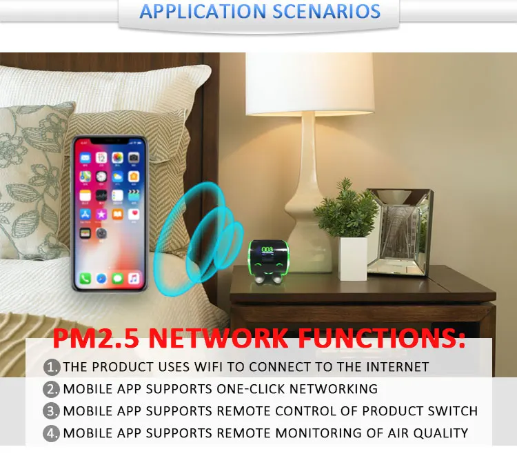 Formaldehyde Detector Air Quality Tester PM2.5 Humidity Meter for Home Office School Hospital