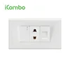 Electric Fitting Switch And PC RJ45 Wall Socket For Computer Cable