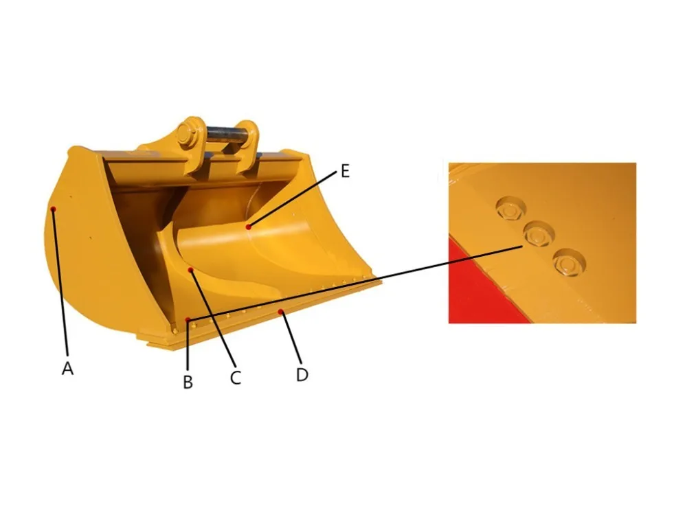 Excavator 2000mm Clean Up Bucket With Double Cutting Edges For Dx340