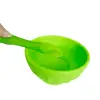 1PC Infant Rice Paste Training Leaf For Baby Weaning Tailored Silicone Spoon