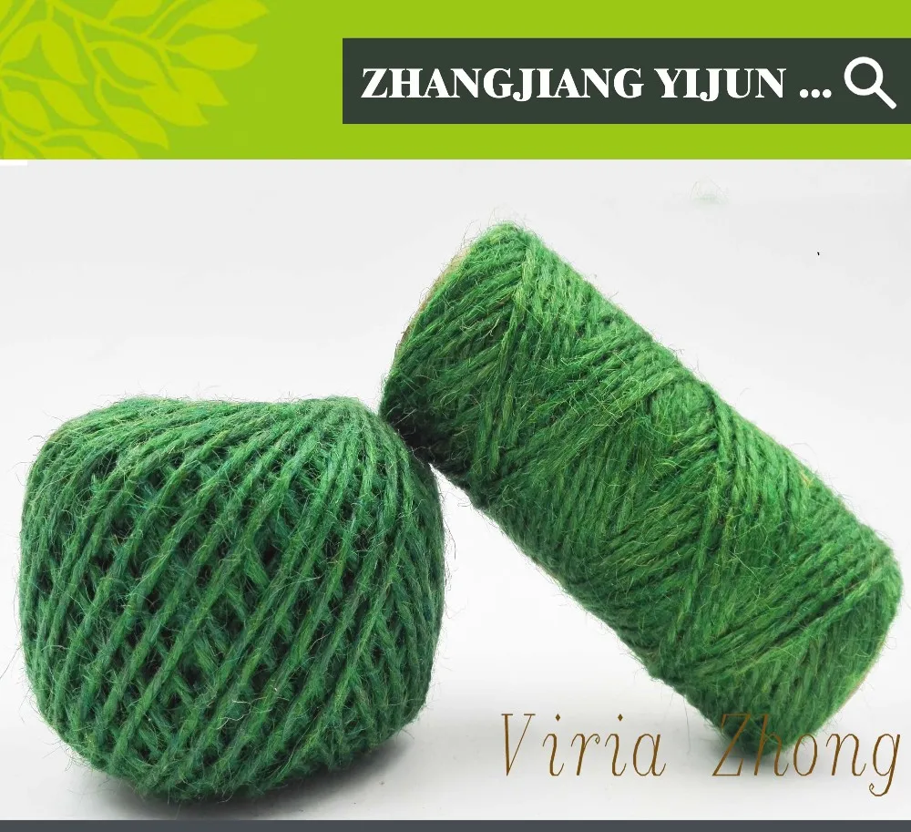 Green Jute Twine Raw Straw Biodegradable Natural Fiber Jute Hard String