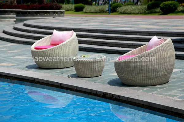 Garden Furniture Mosaic Wicker Table And Egg Chair - Buy Garden