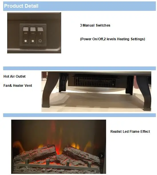 Master Flame Electric Fireplace Parts High Quality Log Decor Flame