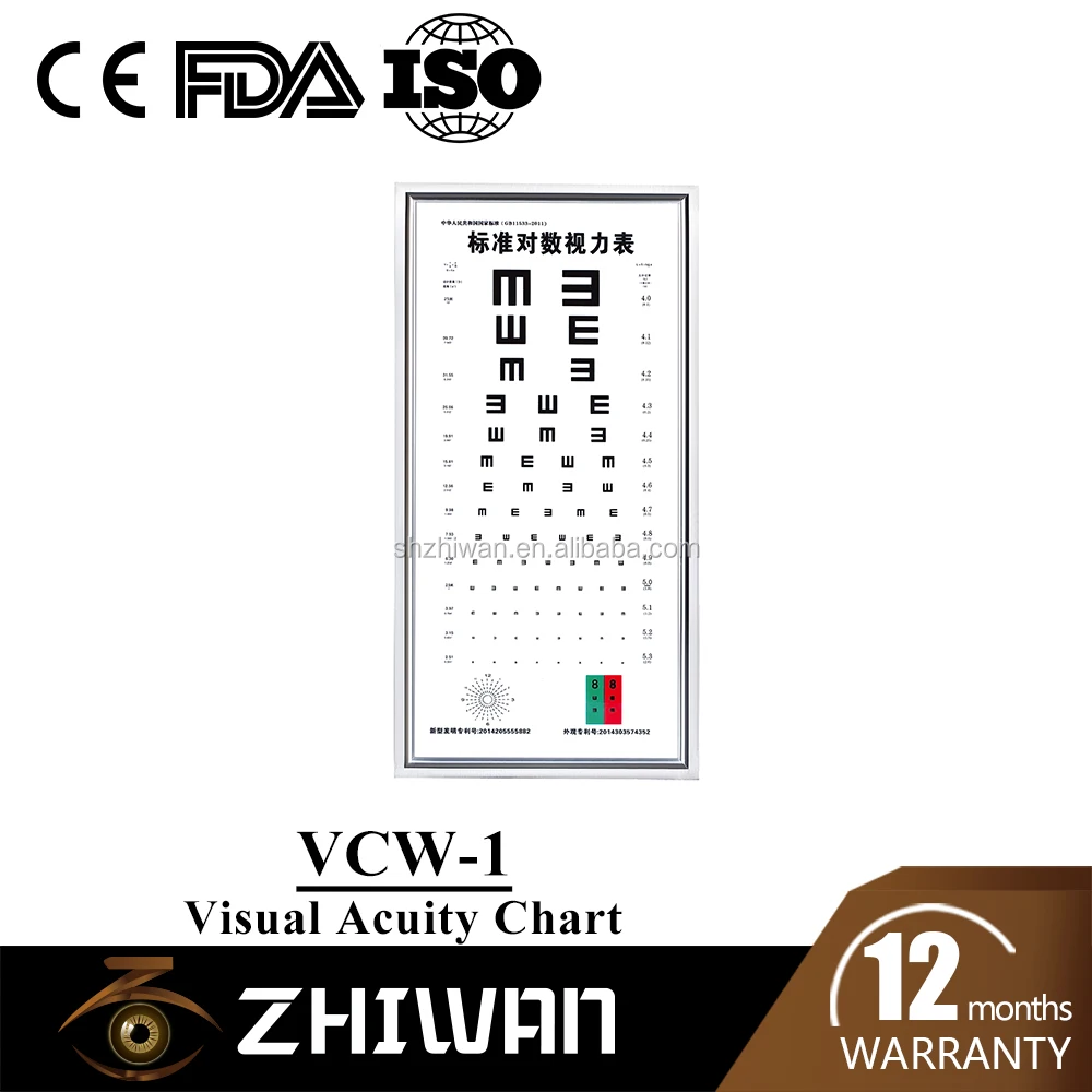 china-supplier-eye-testing-ophthalmic-vision-visual-acuity-chart-vcw-1-buy-visual-acuity-chart