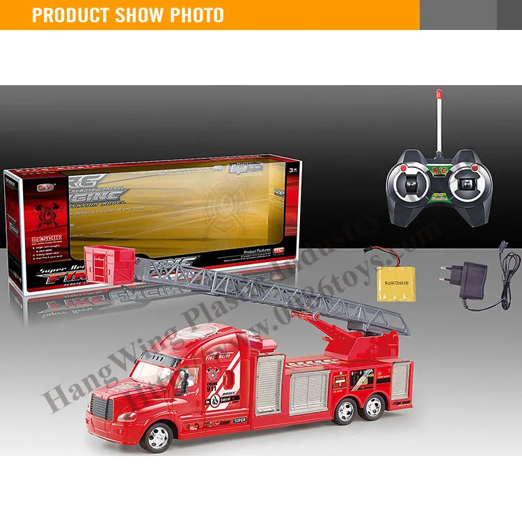 Popular 4ch Remote Control Car Fire Engine Toy With Light And Sound