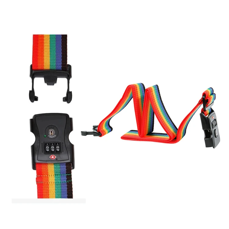 personalised rainbow luggage straps