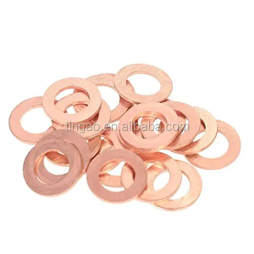 Details about   280Pcs 12 Sizes Assorted Solid Copper Crush Washers Seal Flat Ring Set New 