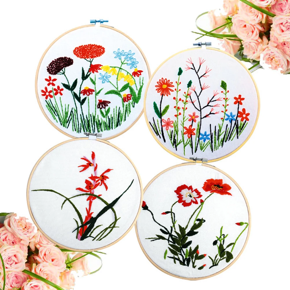 10-30cm Wooden Bamboo Embroidery Frame Round Embroidery Hoop Ring Cross  Stitch Machine DIY Needlecraft Household Sewing Tool