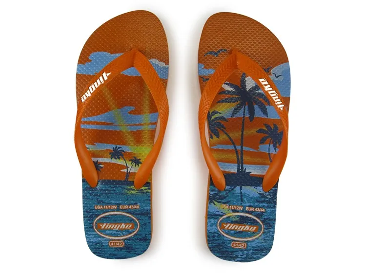 Popular china cheap beach personalized slippers men rubber flip flops factory