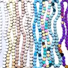 Plated hematite spacer round beads/Non- magnetic stone loose gemstone/Electroplated faceted hematite iron ore