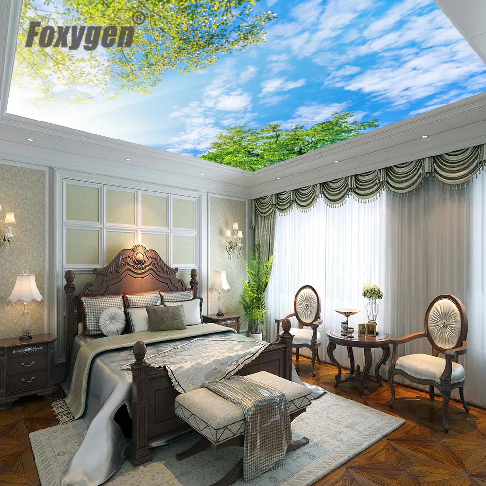 Pvc transparent roof tiles Stretch ceiling film system 2.35 meters to 3.2 meters width for office