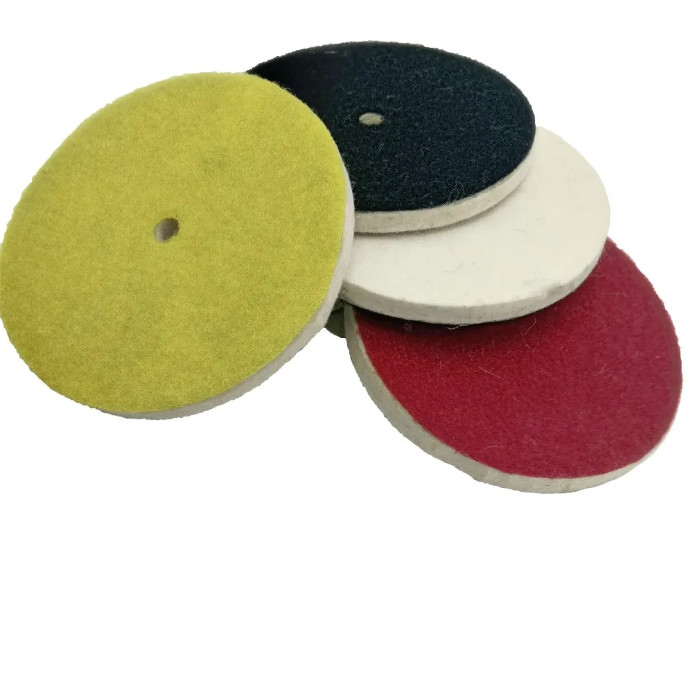 Enter Hole Felt Glass Polishing Pad With Hook And Loop Backed Buy Felt Wheel,Felt Glass