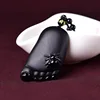 Black Obsidian Stone Carved Buddha Foot Spider Lucky pendant content is happiness Blessing Fashion Necklace Jewelry