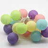 10 Normal and Glitter Color for Indoor Home Christmas Tree LED Battery Cotton Ball String Light Spring and Summer decoration