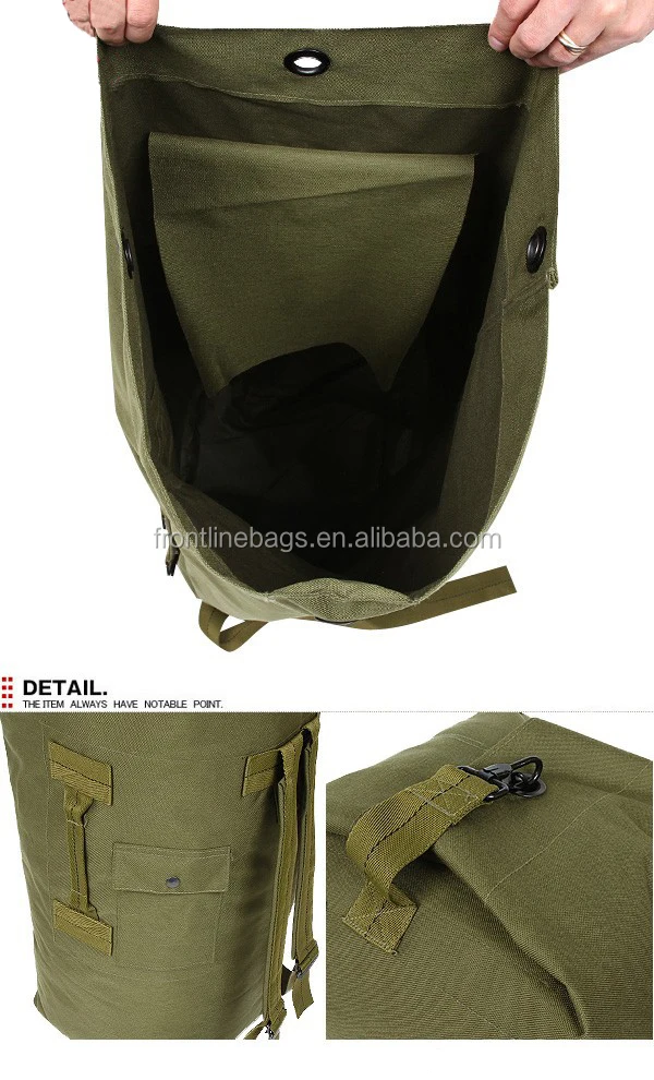 canvas duffle bag