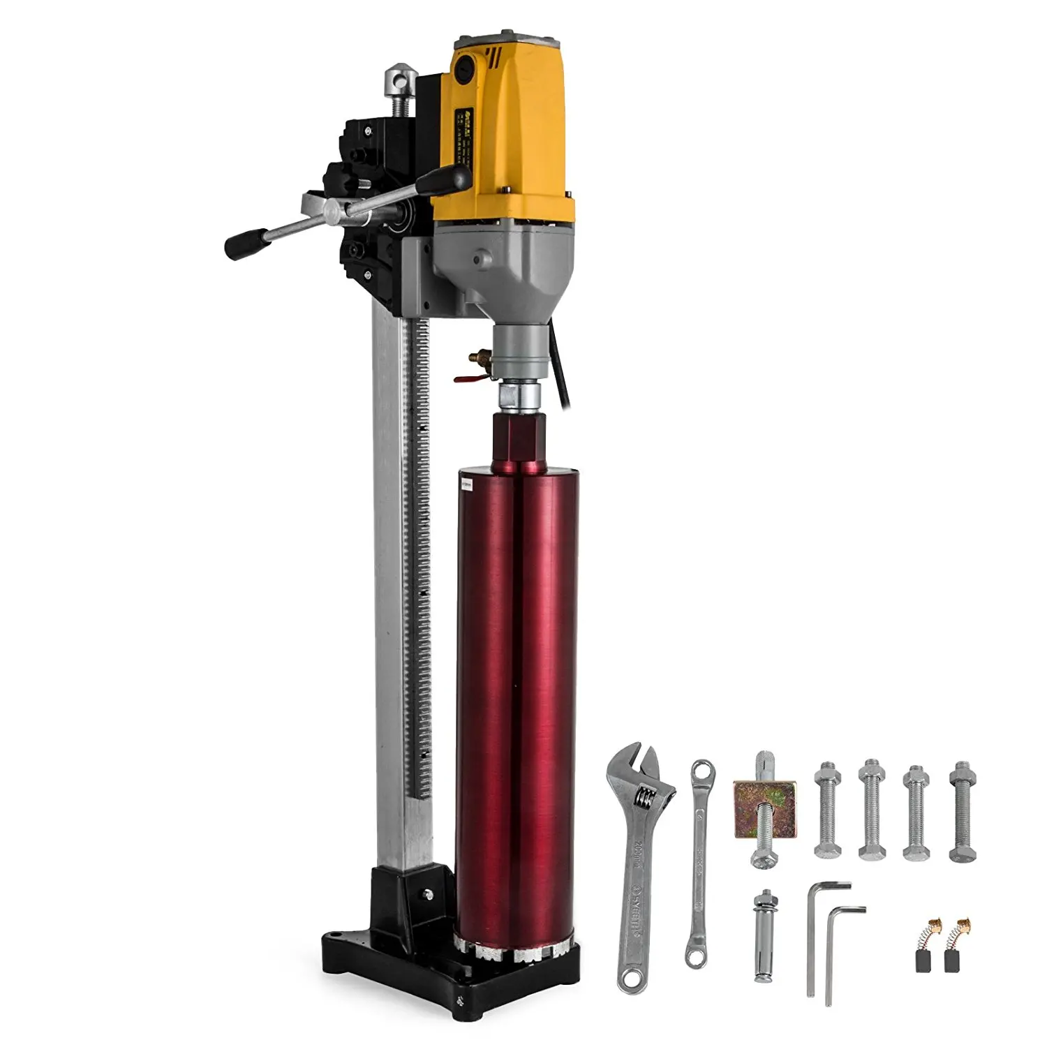 3980W Diamond Core Drill Concrete Drill Machine Max 205mm w// Stand /& Drill Bits