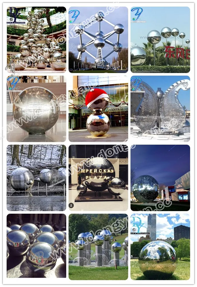 Stainless Steel Painted World Globe Sphere for Garden Ornament Water Feature