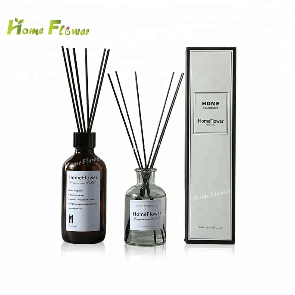 250ml Air Freshener Brown Glass Bottle Reed Diffuser Gift Set Box - Buy ...