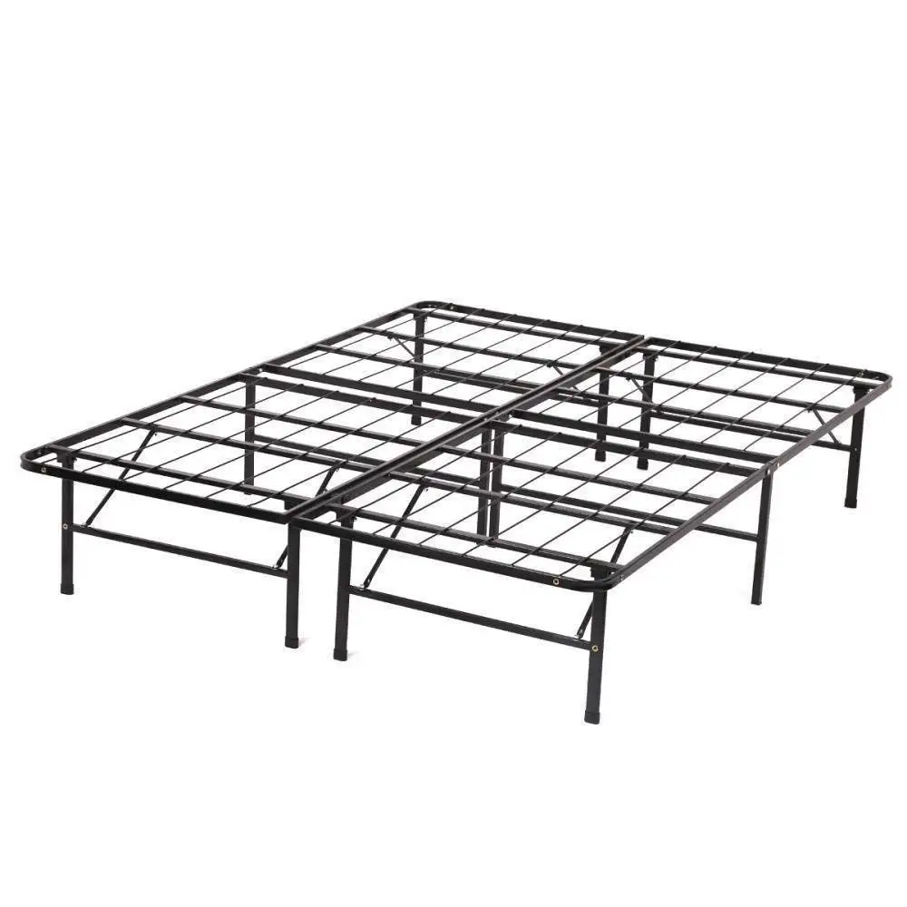 Oho Modern Bi-Fold Folding Platform Metal Bed Frame Mattress Foundation Bf Under-Bed Storage