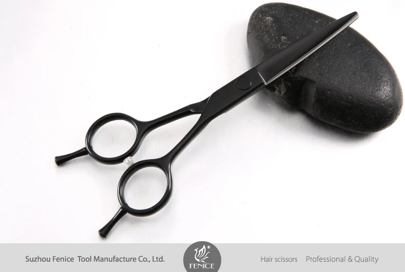Fenice Black Titanium Hair Cutting Scissors Professional Japan 440c Hairdressing Shears