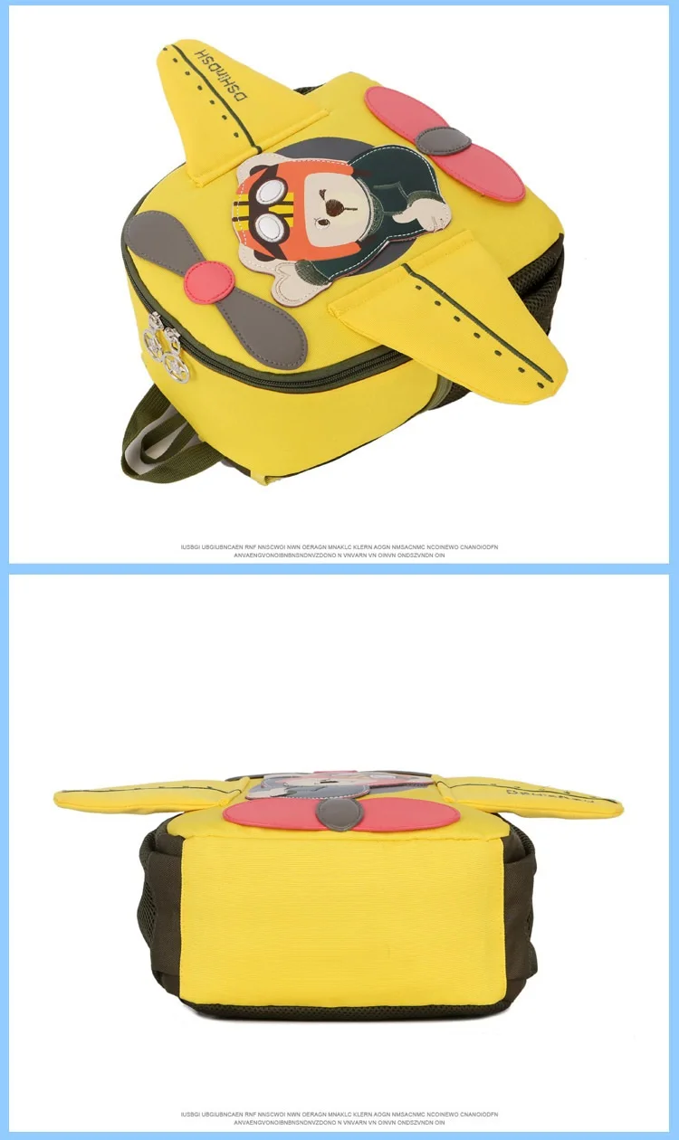 New Fashion 3D airplane Backpack Cute Children Bagpack Kids Bagpack