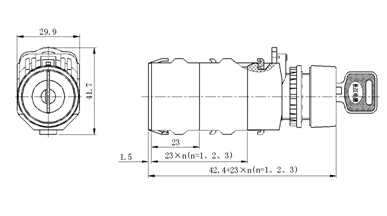 momentary contact key switch