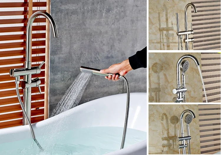 Upc Brass Thermostatic Bathroom European Italian Bath And Shower Mixer Faucet Head Hand Shower Set