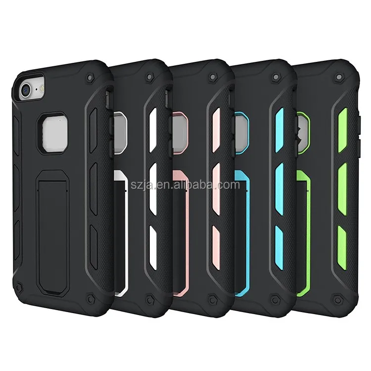 2 in 1 hard case for apple mobile phone 4.7 inch mobile phone case for apple iphone 7 case with Angle adjustable bracket