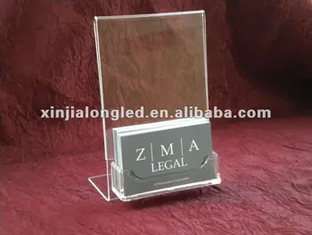 82716 Tabletop 4x6 Acrylic Sign Display With Business Card Holder 82716 Tabletop 4x6 Acrylic Sign Display With Business Card Holder Literature