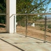 Stainless Steel baluster design Glass Railing Post with Stainless Steel Handrail