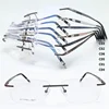 wholesale nickel-silver designer rimless trendy high classic square prescription eyeglasses frame 8524