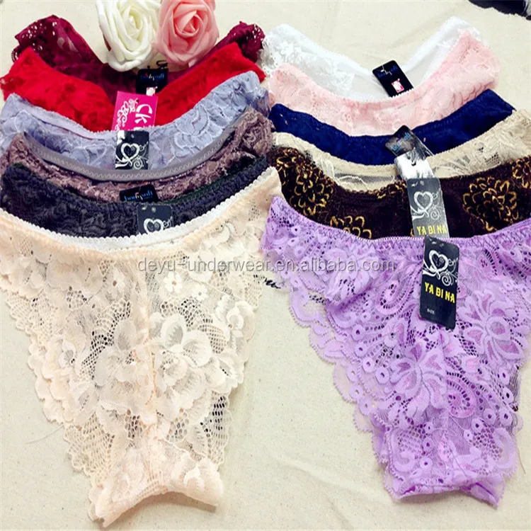 0.24usd Dollars Wholesale Hot Sell Ladies Lace Material Underwear,Woman