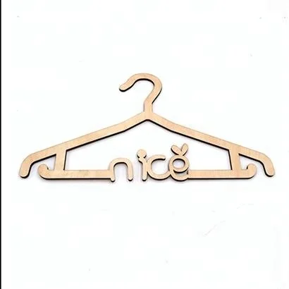 Laser Cut Wood Custom antique wood coat hangers kids wood coat hanger
